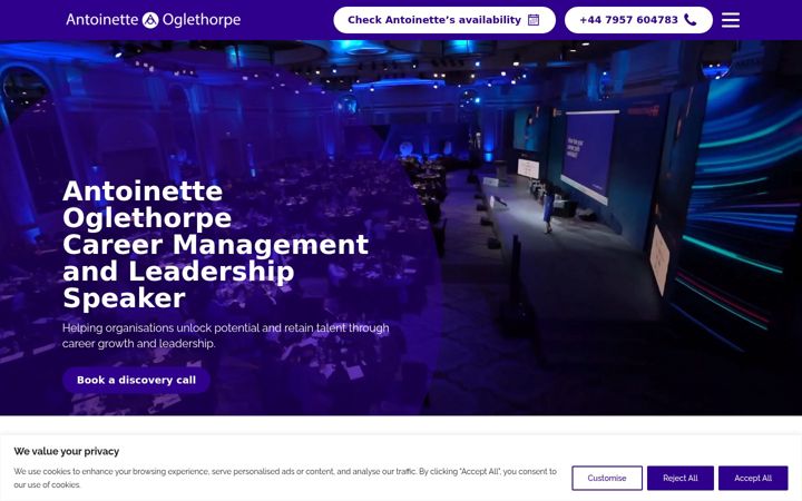 Screenshot of antoinetteoglethorpe.com