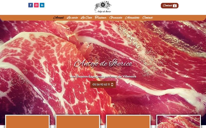 Screenshot of antojodeiberico-bartapas.fr