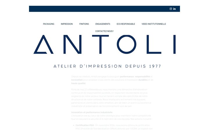Screenshot van antoli.fr
