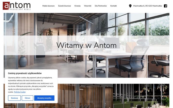 Screenshot van antom-meble.pl