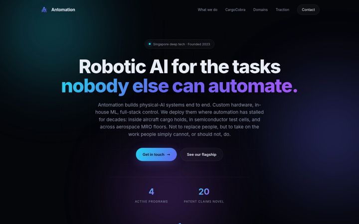 Screenshot of antomation.net