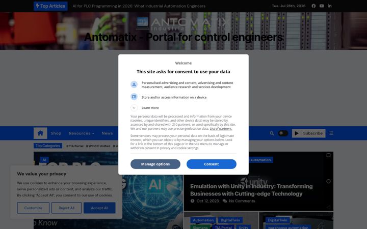 Screenshot of antomatix.com