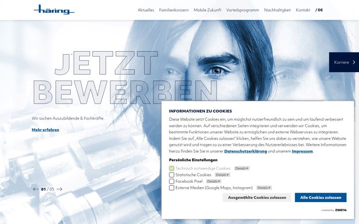 Posnetek zaslona anton-haering.com