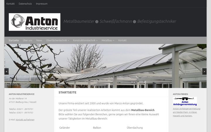 Posnetek zaslona anton-industrieservice.de