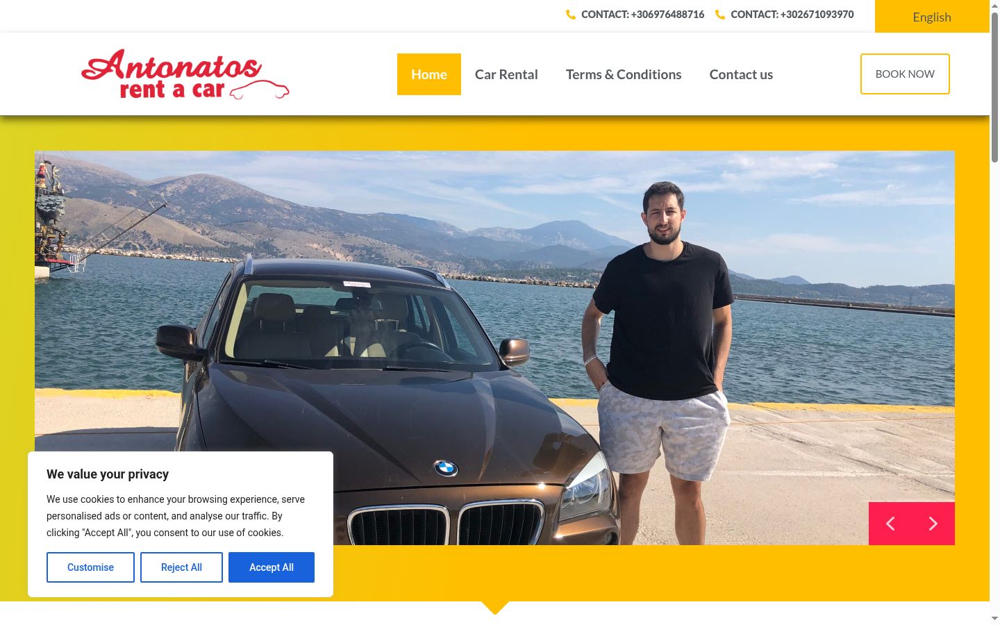 Snímka obrazovky banera súhlasu zobrazeného pred akoukoľvek interakciou