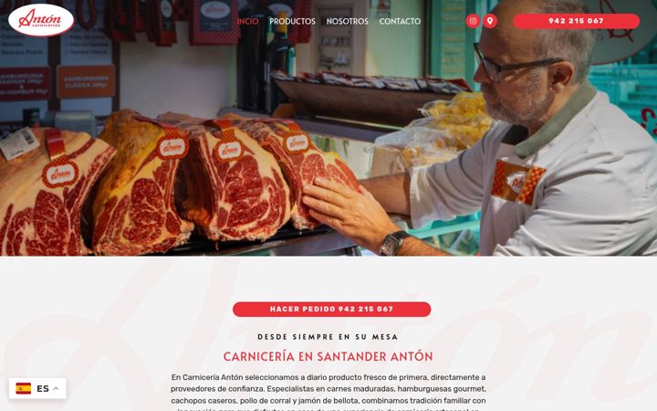 Screenshot von antoncarniceria.com
