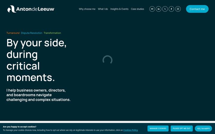 Screenshot of antondeleeuw.com