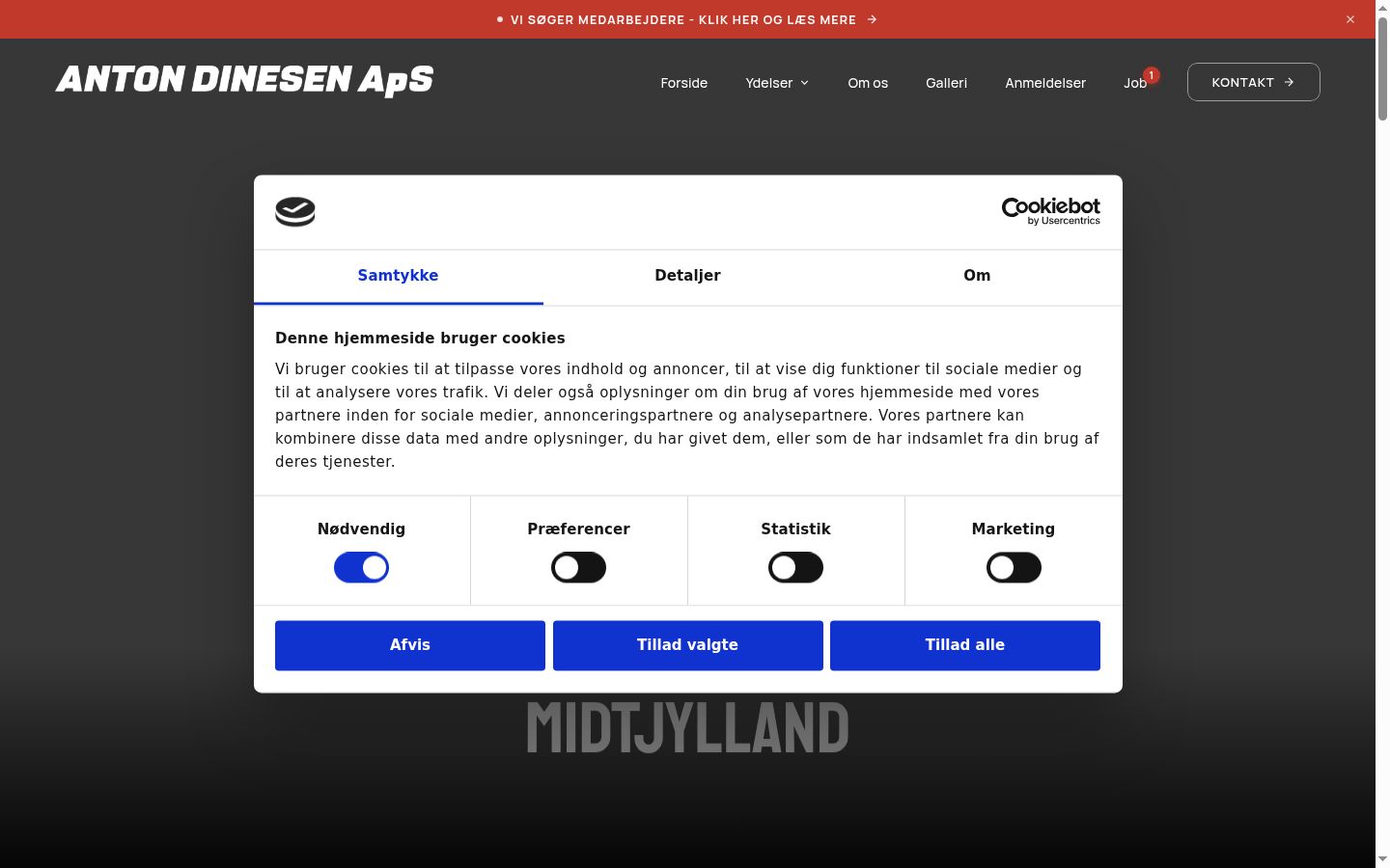 Sutikimo reklamjuostės, rodytos prieš bet kokią sąveiką, ekrano kopija