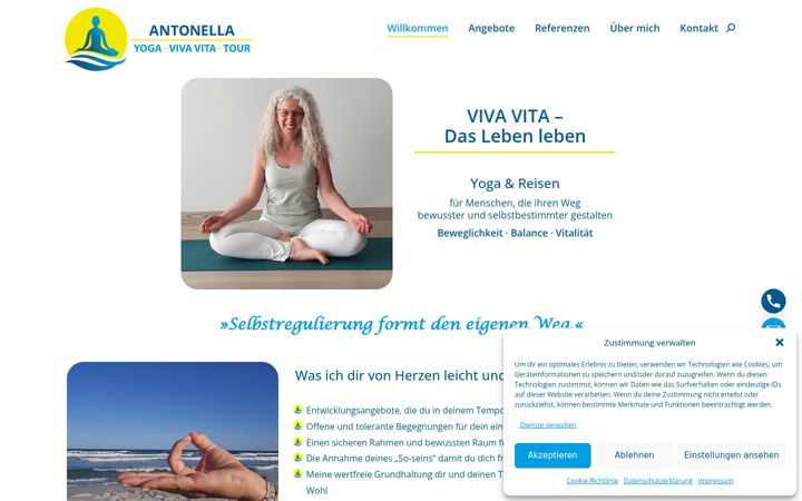 Screenshot von antonella-vivavita.com