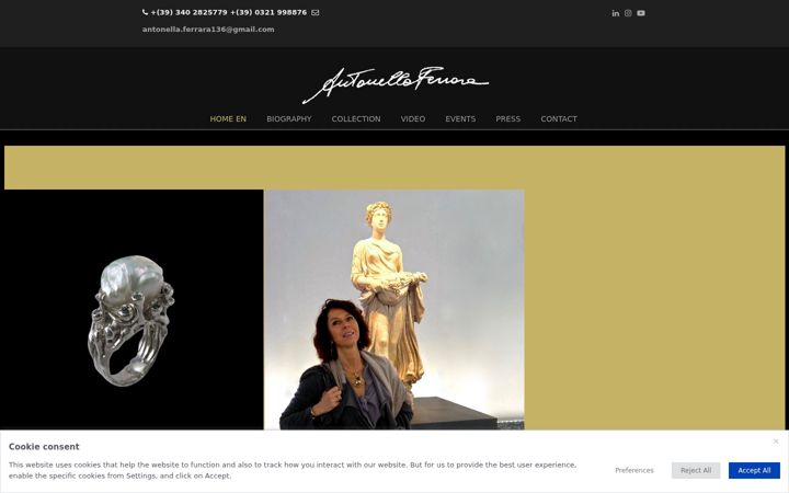 Screenshot of antonellaferrara.it