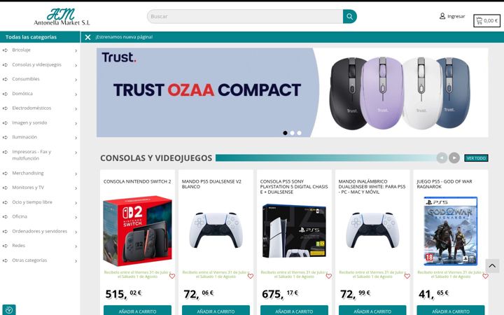 Screenshot of antonellamarket.com