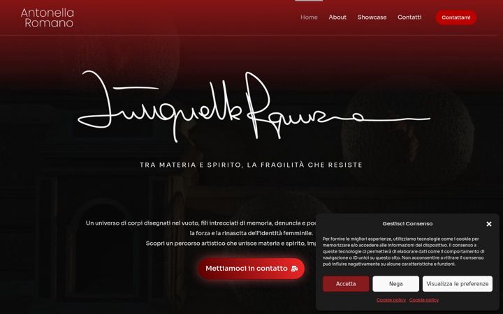 Screenshot of antonellaromano.it