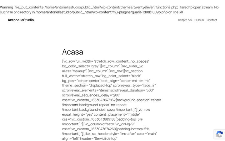 Screenshot ta' antonellastudio.ro