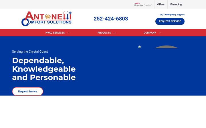 Screenshot von antonellicomfortsolutions.com