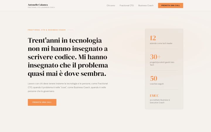 Screenshot of antonellocalamea.com