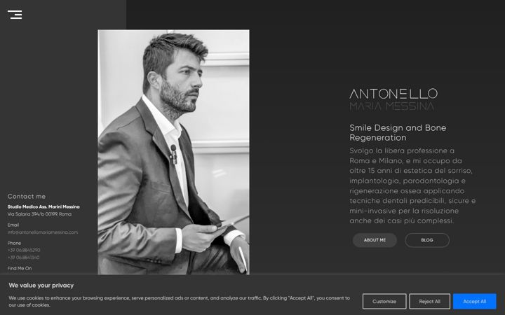 Screenshot of antonellomariamessina.com