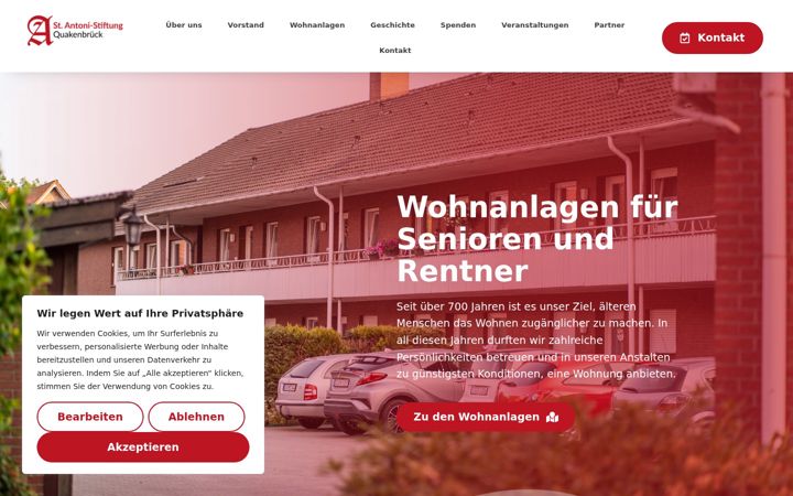Screenshot stránky antoni-stiftung.de