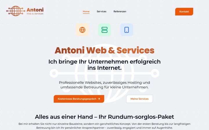 Screenshot of antoni-webservices.de