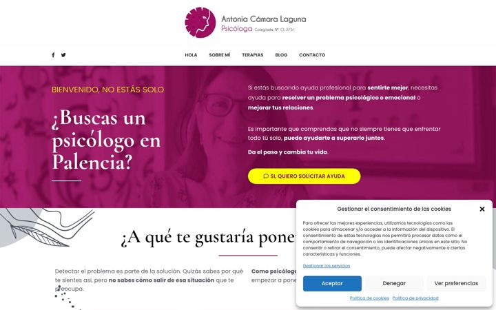 Screenshot di antoniacamara.es
