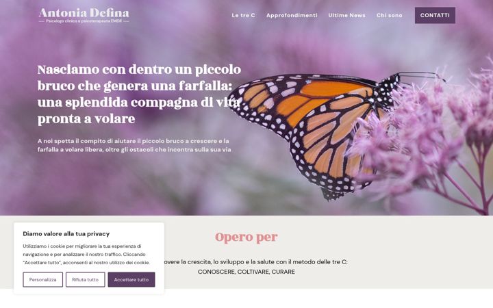 Screenshot di antoniadefina.it