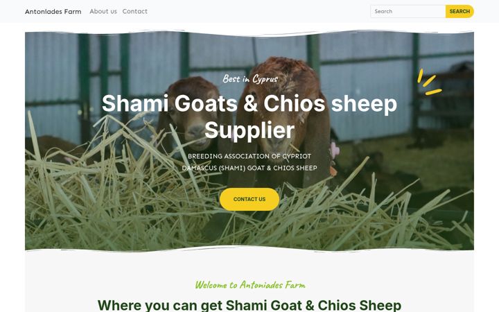 Screenshot of antoniadesfarm.com.cy
