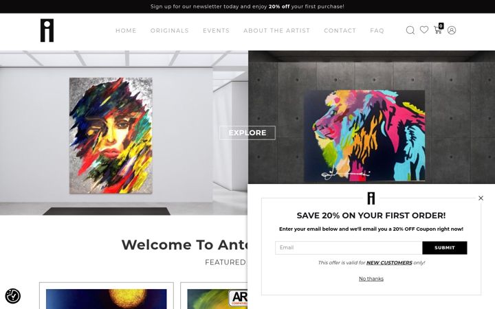 Screenshot of antoniaiannucci.com