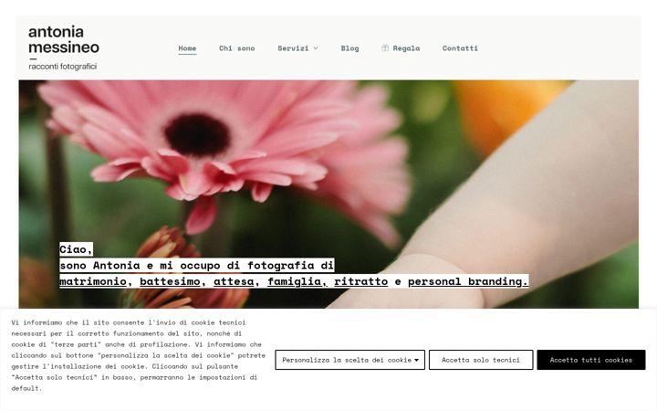 Screenshot di antoniamessineo.com