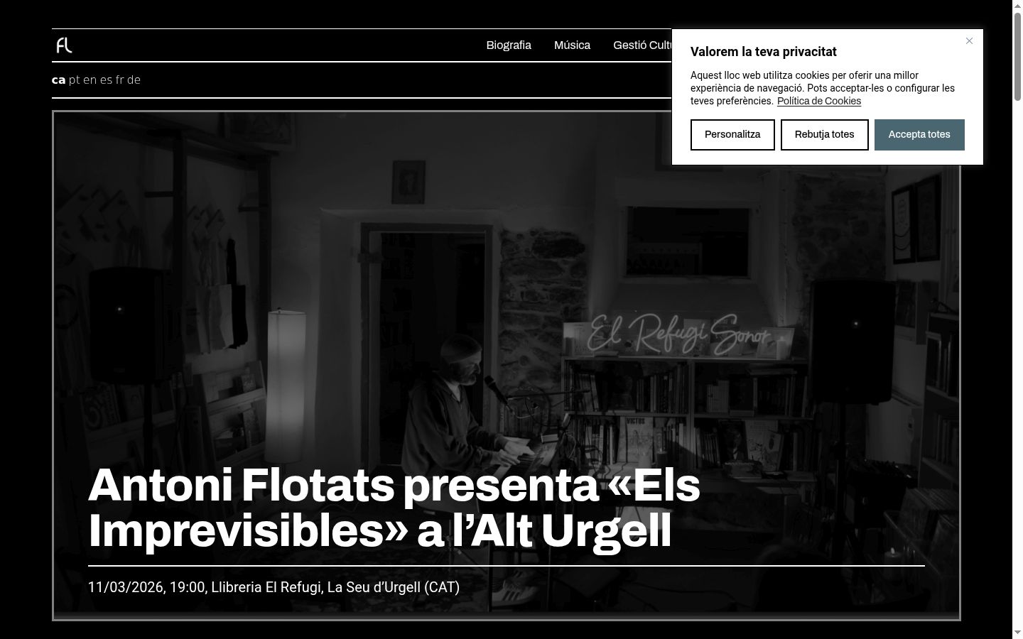 Captură de ecran a bannerului de consimțământ afișat înainte de orice interacțiune