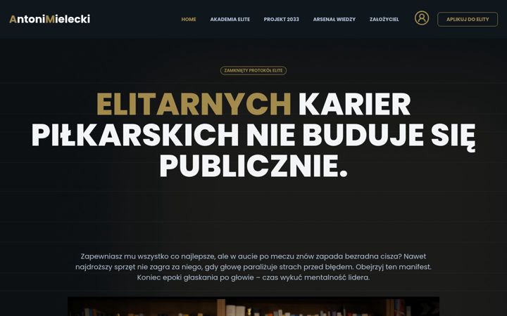Screenshot of antonimielecki.com
