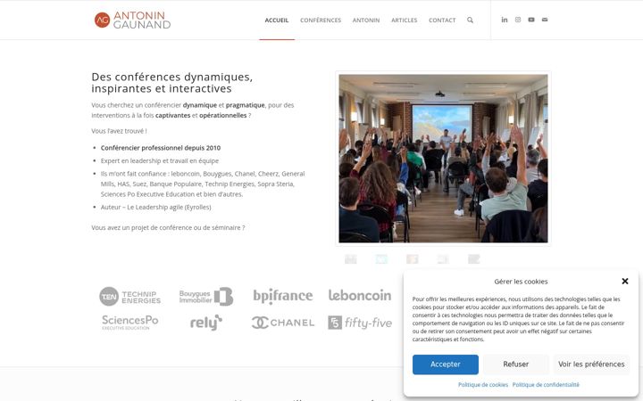 Screenshot di antonin-gaunand.com