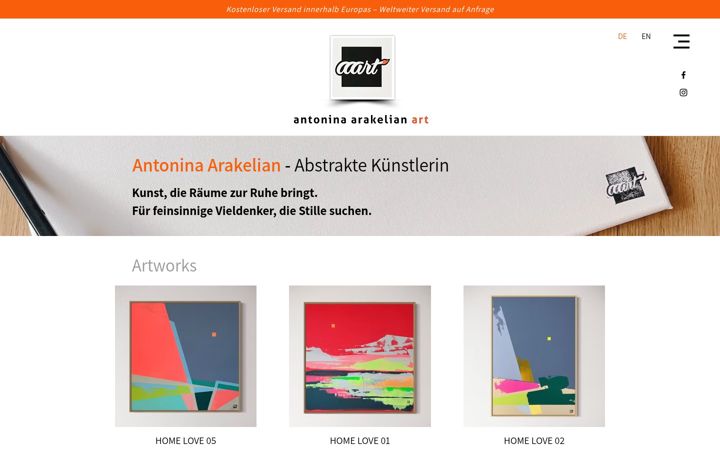 Screenshot of antonina-arakelian-art.com