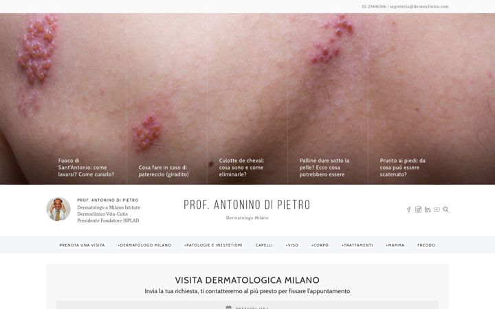Snímek obrazovky antoninodipietro.it