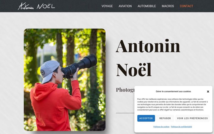 Screenshot of antoninoel.fr