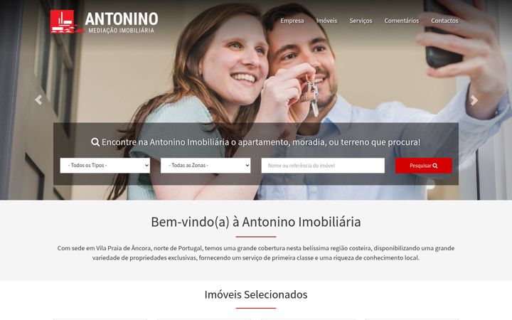Snímek obrazovky antoninoimobiliaria.pt