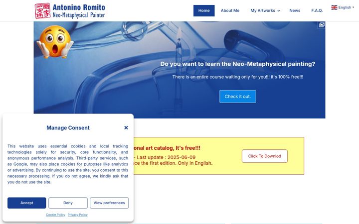 Screenshot of antoninoromito.com