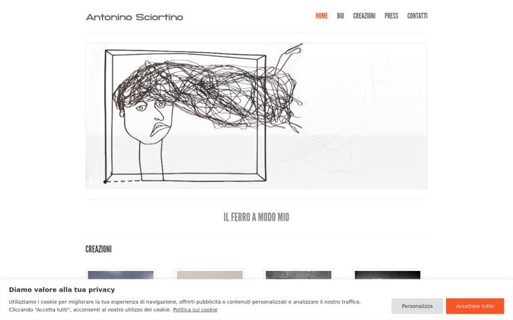 Screenshot of antoninosciortino.com