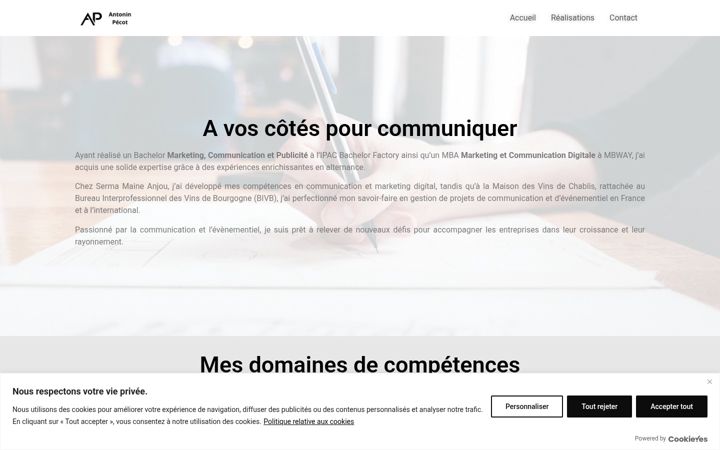 Screenshot of antoninpecot.fr