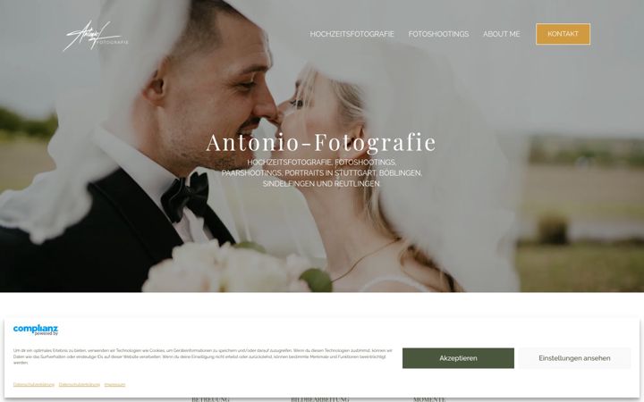 Screenshot of antonio-fotografie.com