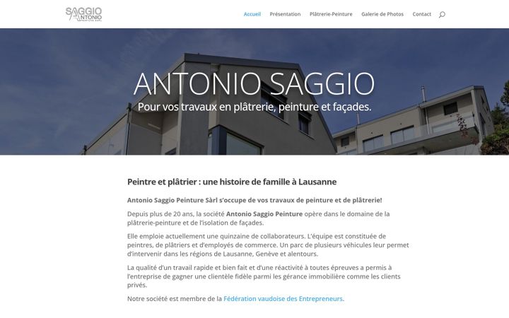 Screenshot of antonio-saggio-peinture.ch