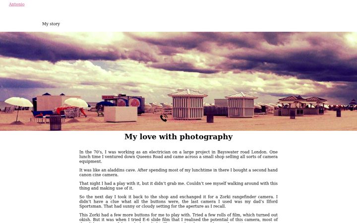 Screenshot of antonio.co.uk