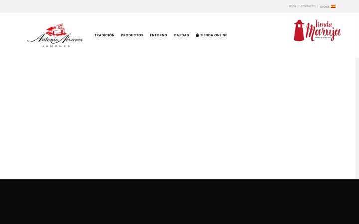 Captura de pantalla de antonioalvarezjamones.com