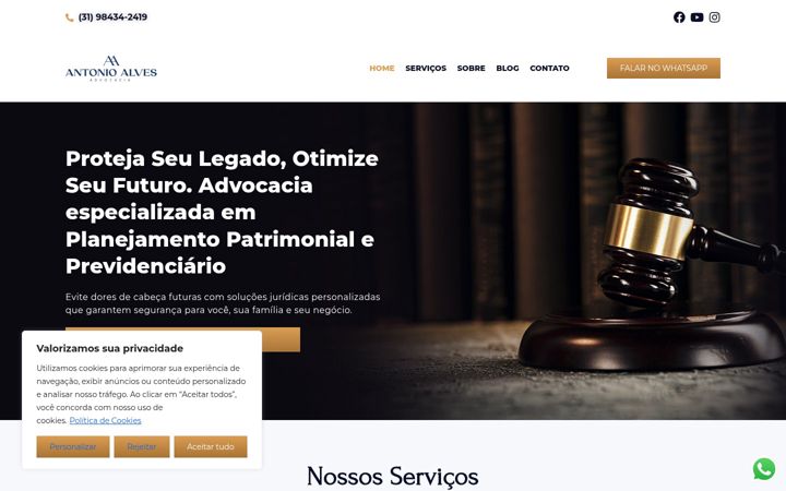 Captura de pantalla de antonioalvesadvocacia.com.br