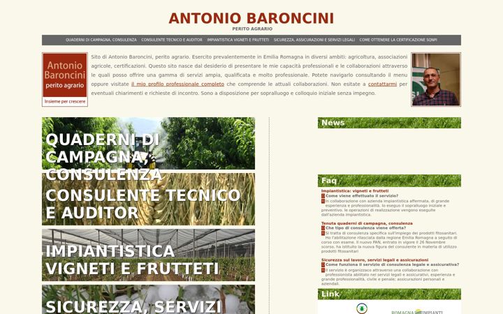 Ekrano kopija antoniobaroncini.it