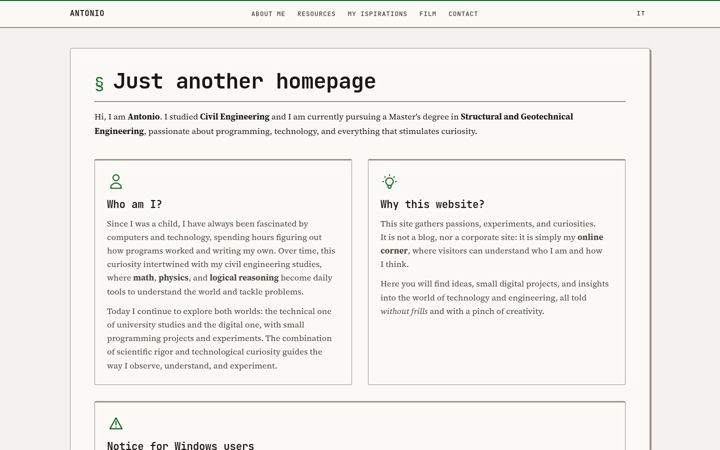 Screenshot of antoniobertolino.com