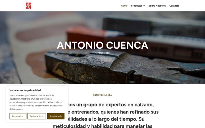 Screenshot of antoniocuencaacabados.es