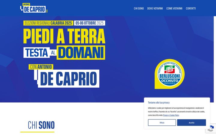 Snimka zaslona za antoniodecaprio.it