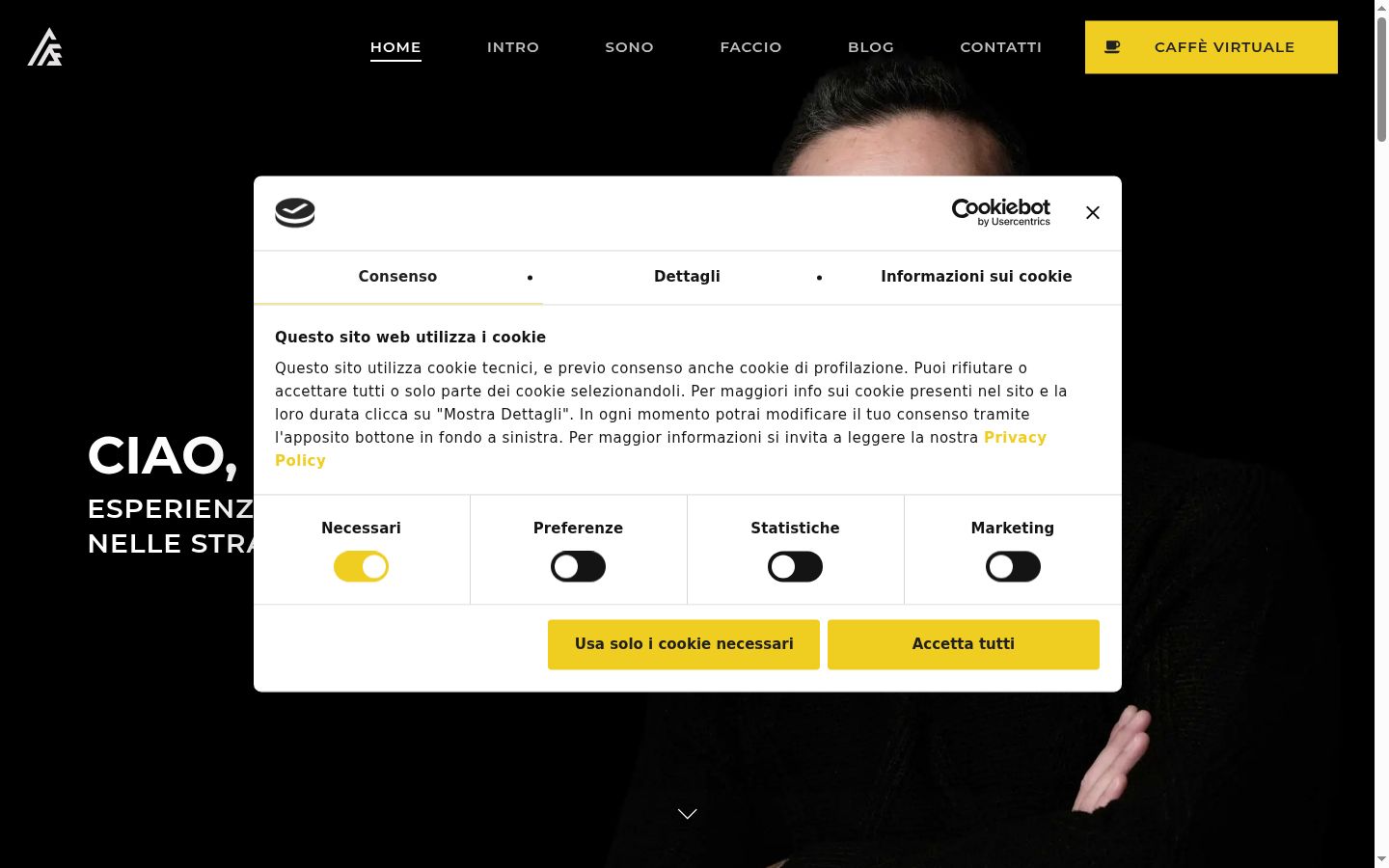 Screenshot tal-banner tal-kunsens muri qabel kwalunkwe interazzjoni