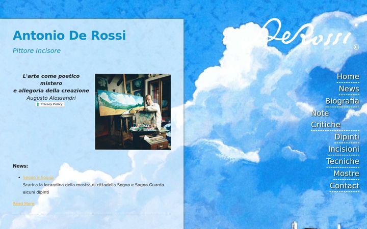 Screenshot of antonioderossi.com