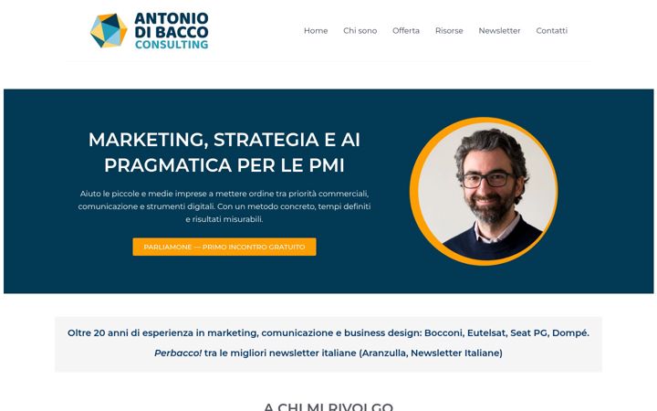 Screenshot di antoniodibacco.it