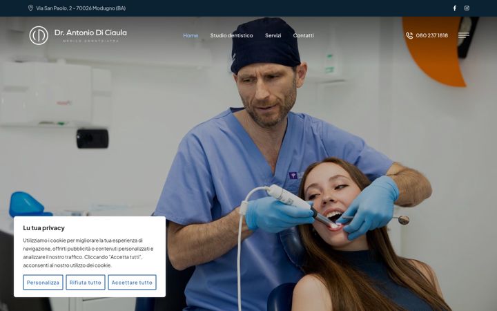 Screenshot of antoniodiciaula.com